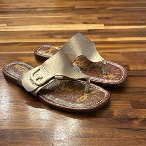 Sam Edelman Gold and Brown Sandals